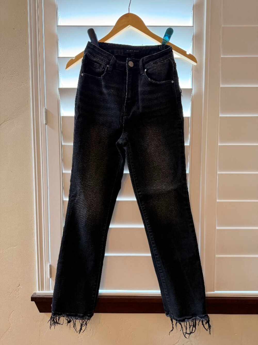 Risen Black High Rise Tummy Control Straight leg Jeans